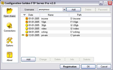 Golden FTP Server v5.00